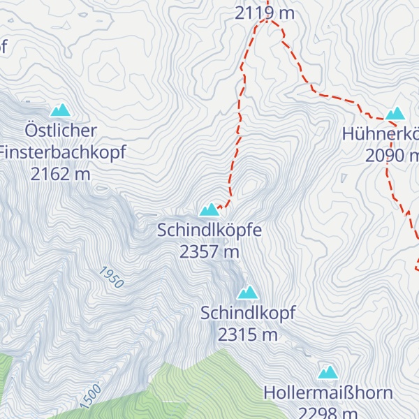 Map of Schindlköpfe