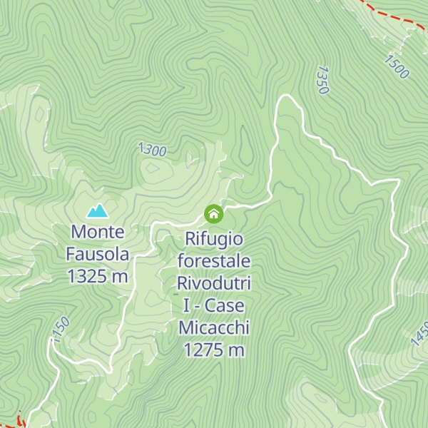 Map of Rifugio forestale Rivodutri I - Case Micacchi