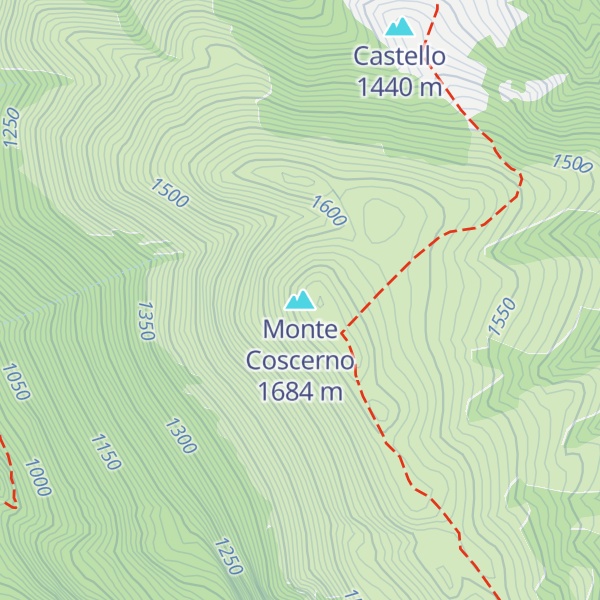 Map of Monte Coscerno