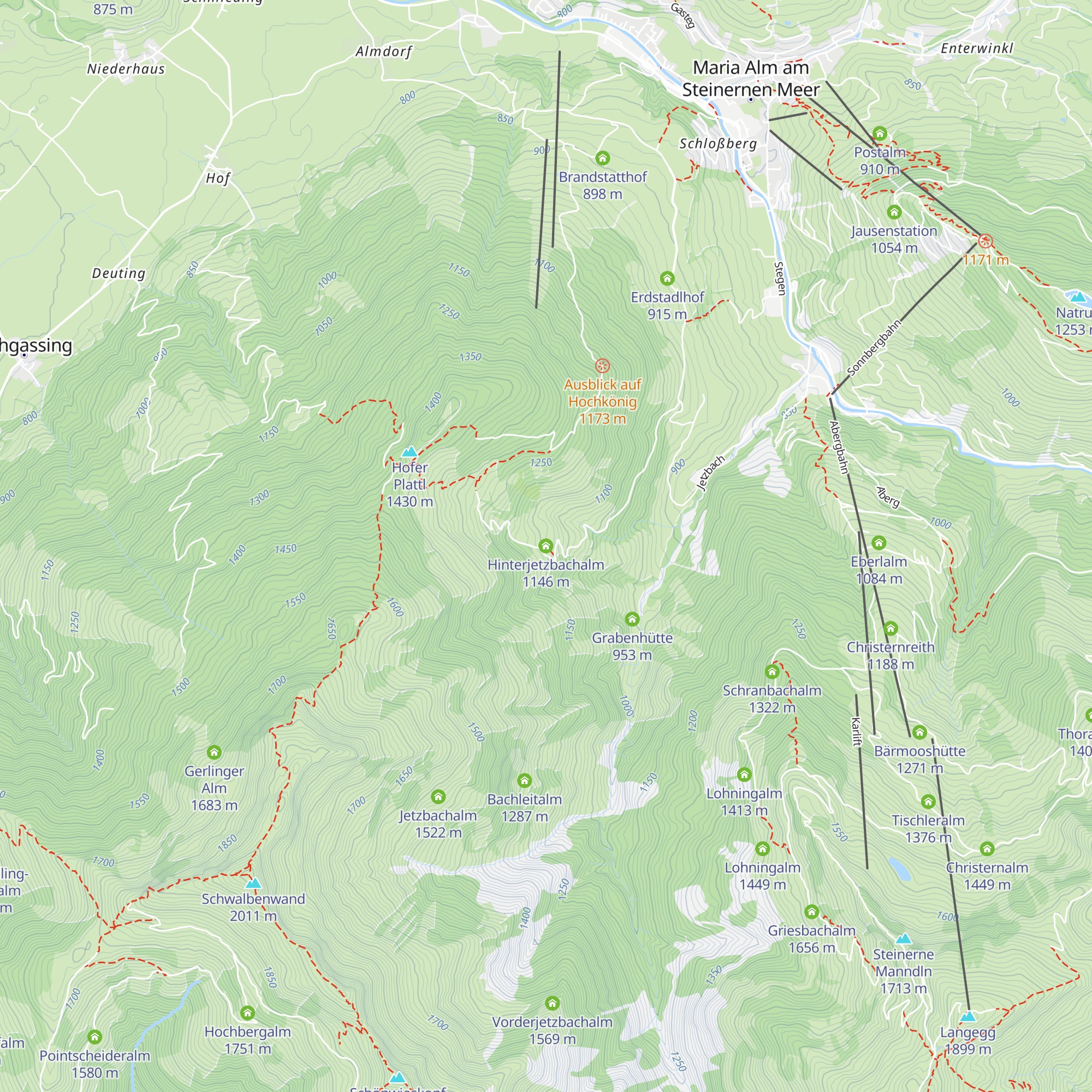 Hinterjetzbachalm map