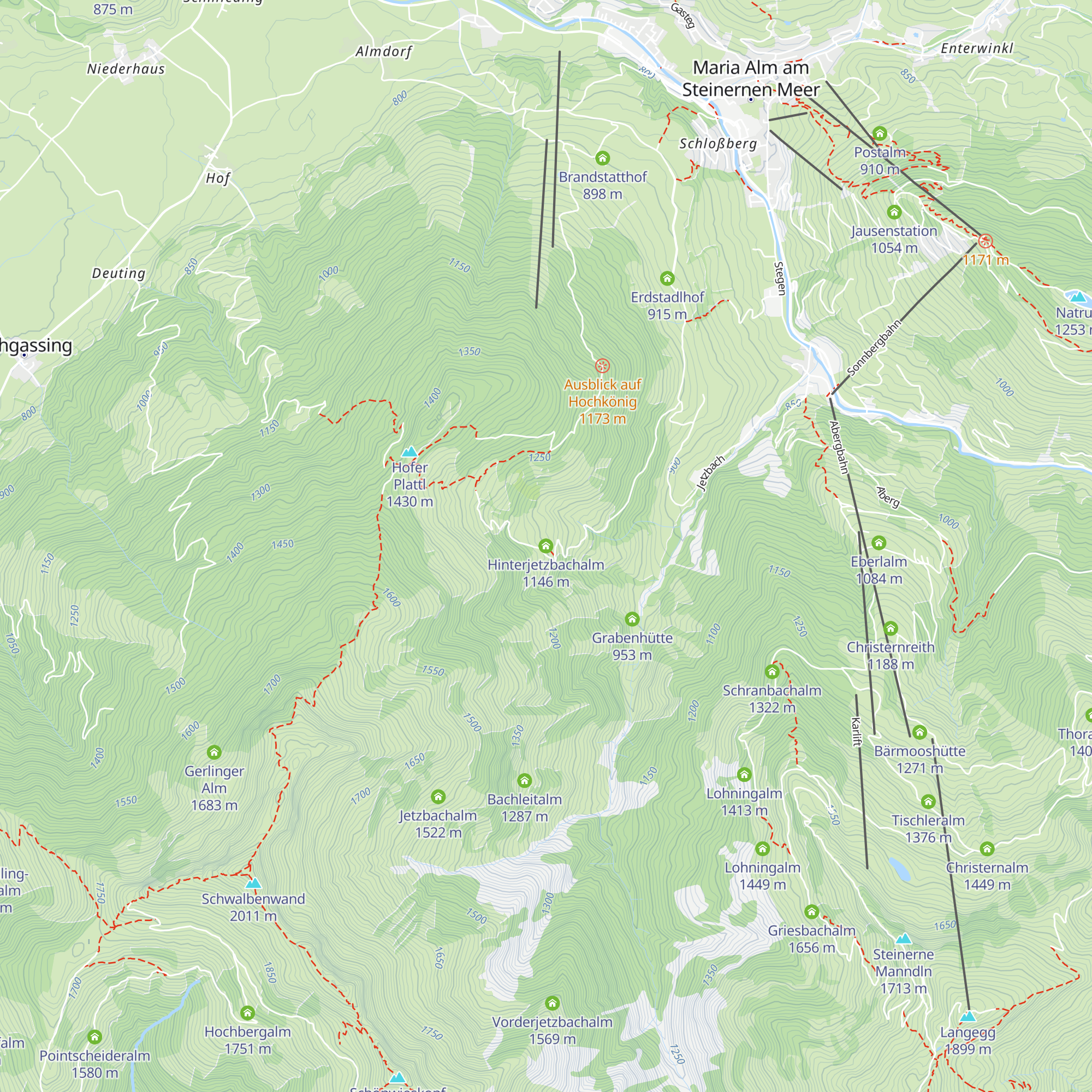 Hinterjetzbachalm map