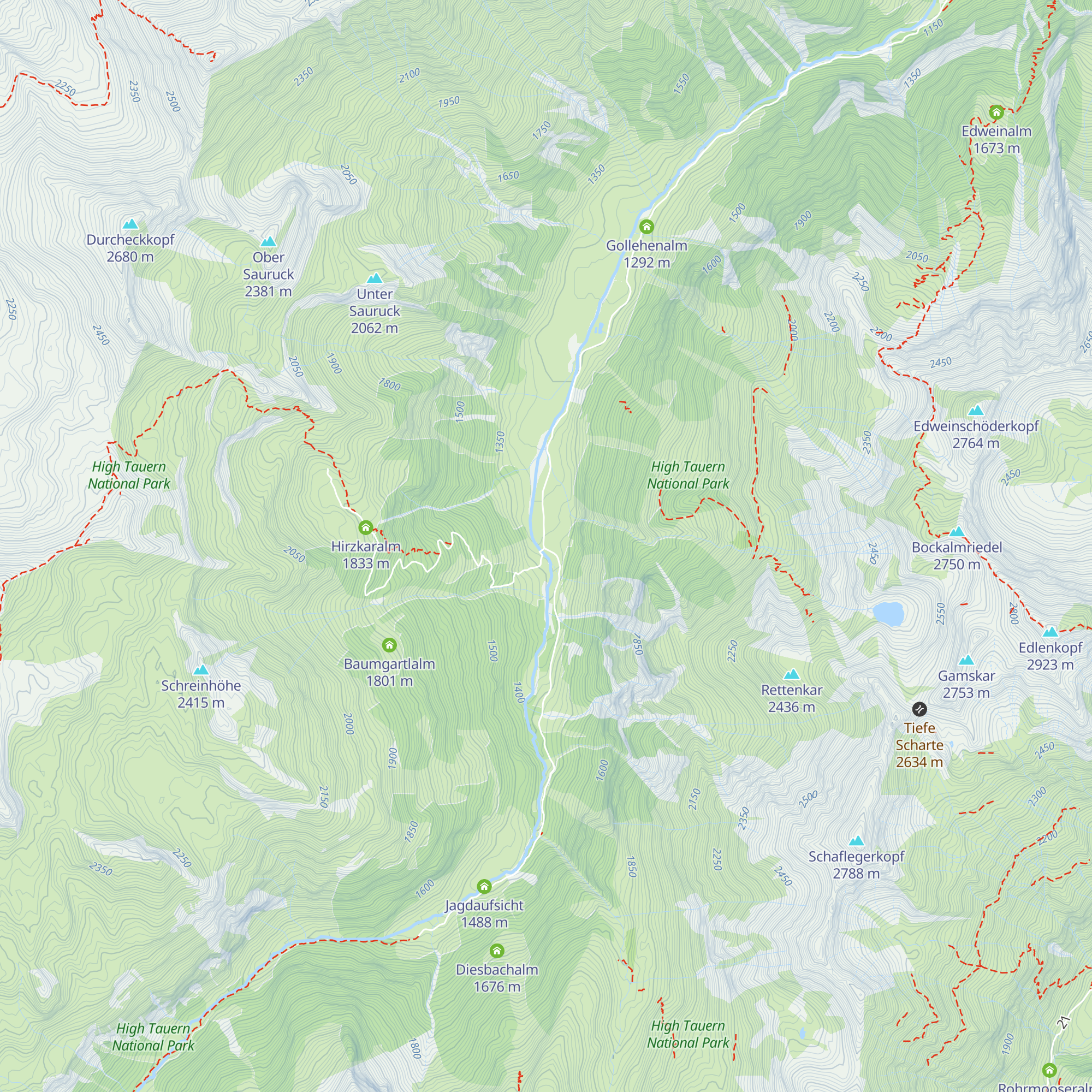 Palfneralm map