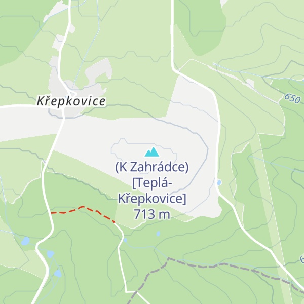 Map of (K Zahrádce) [Teplá-Křepkovice]