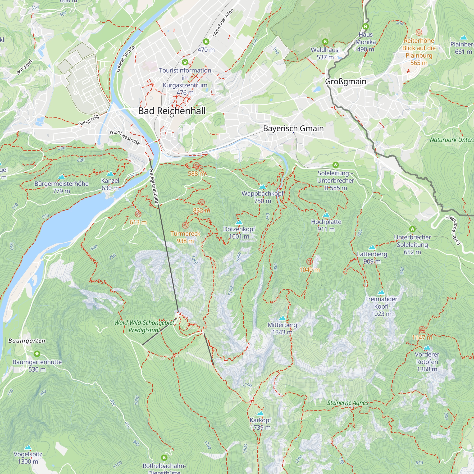 Jagdhütte Rachlboden map