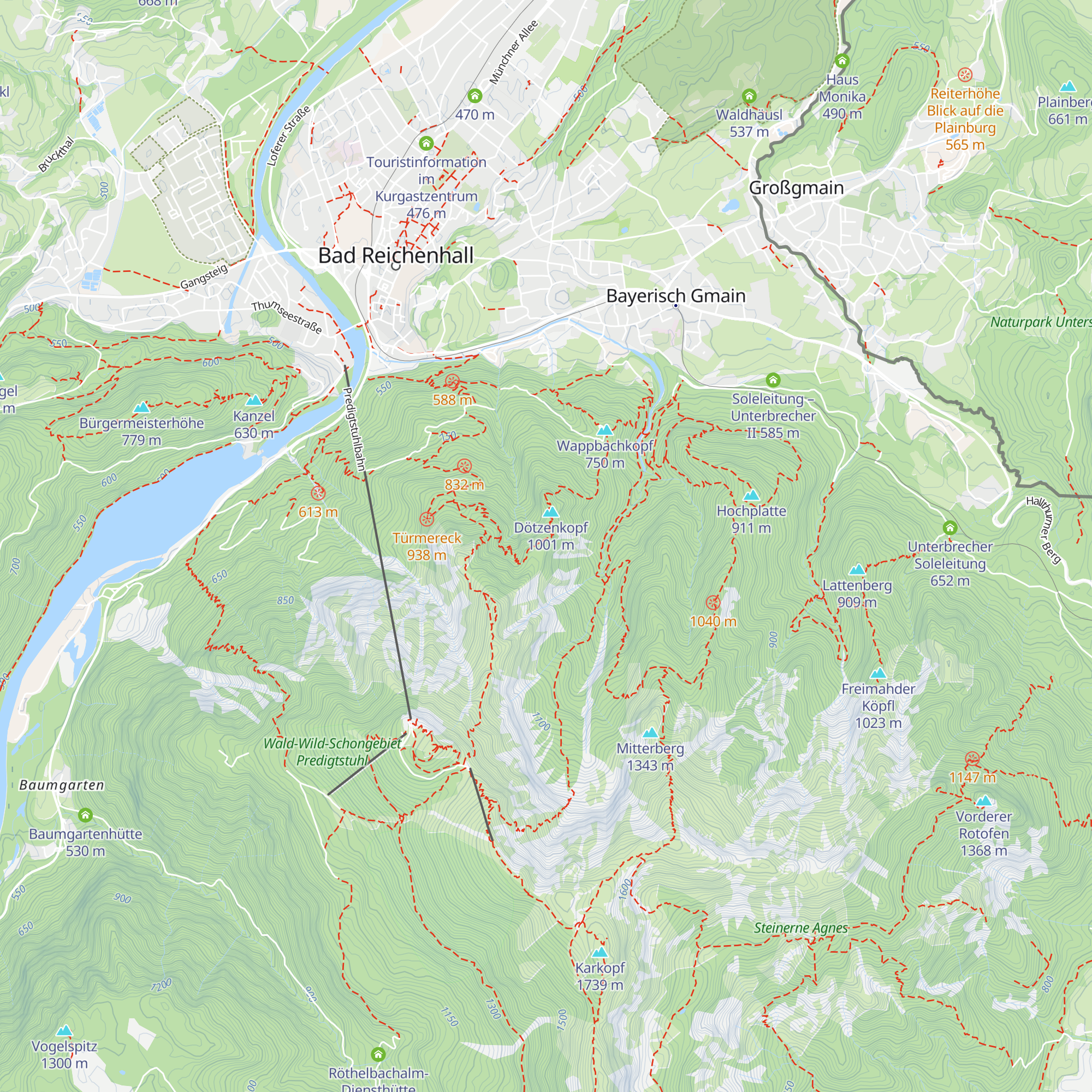 Jagdhütte Rachlboden map