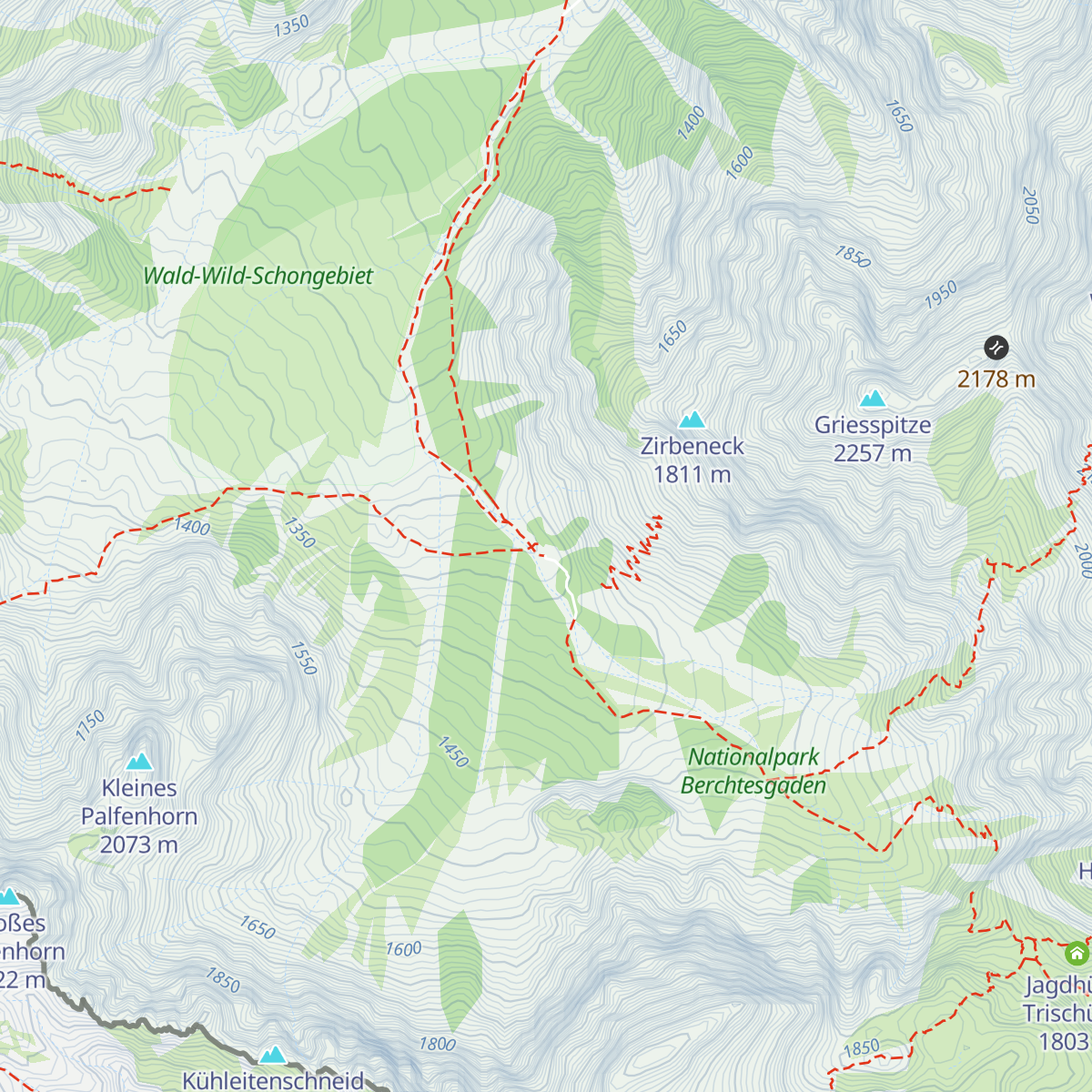 Wimbachgrieshütte (Naturfreundehaus) map
