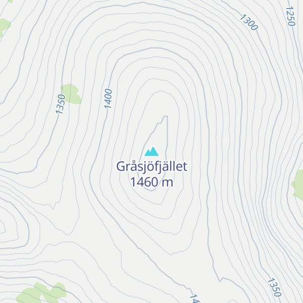 Map of Gråsjöfjället