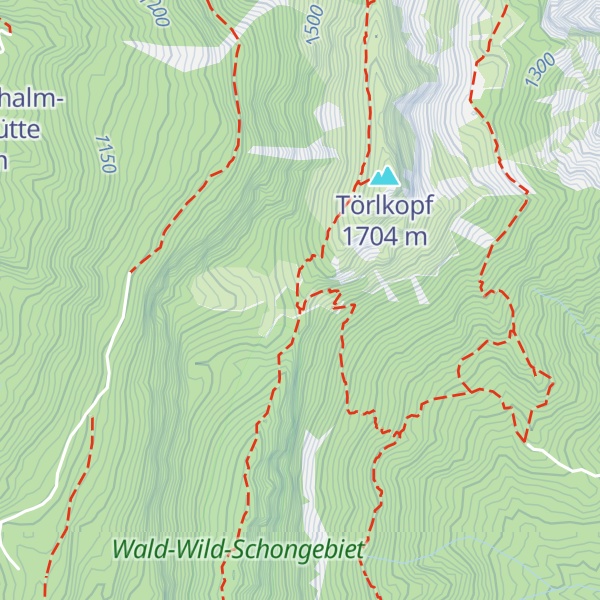 Map of Bayerisches Rotes Kreuz Diensthütte Törlschneid