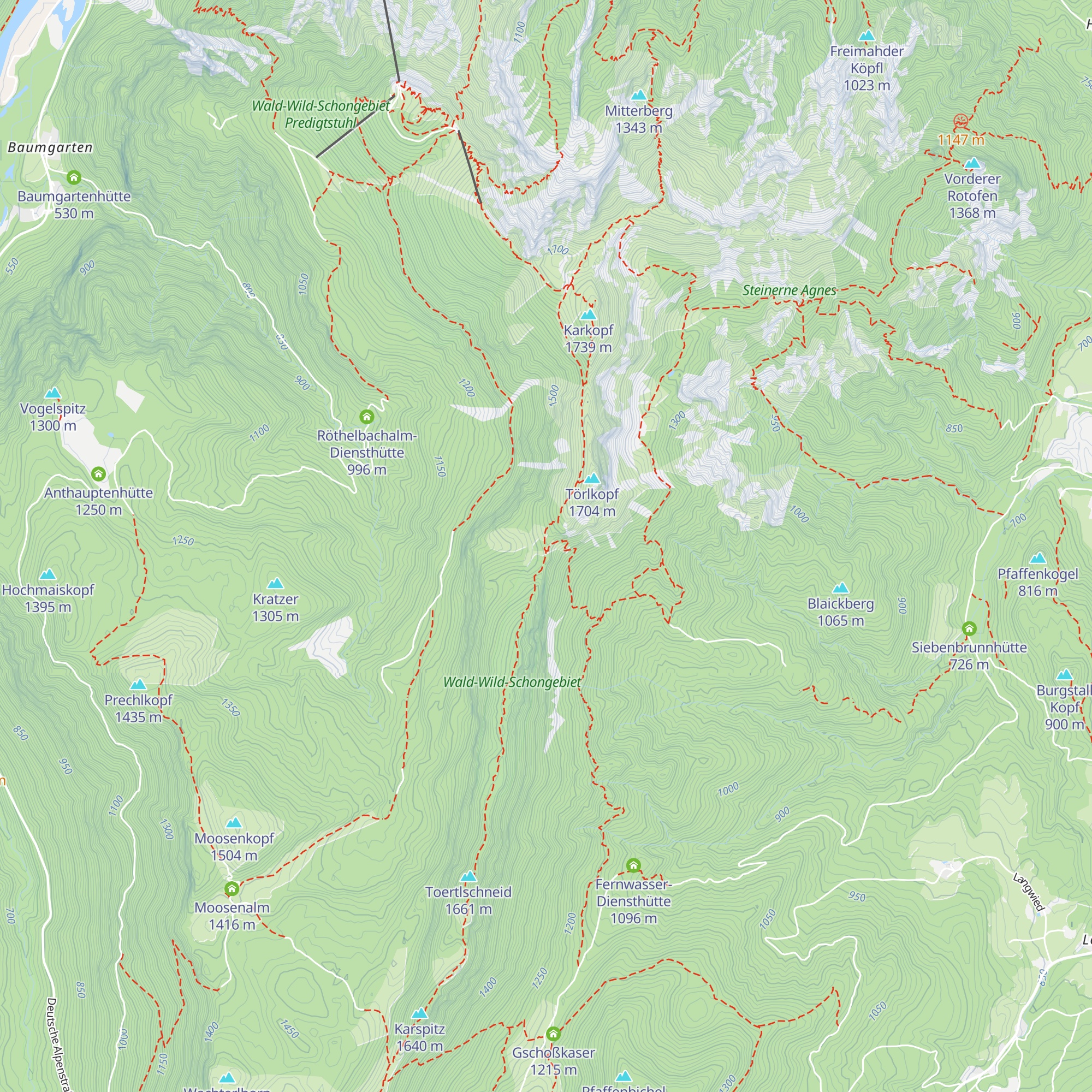 Bayerisches Rotes Kreuz Diensthütte Törlschneid map