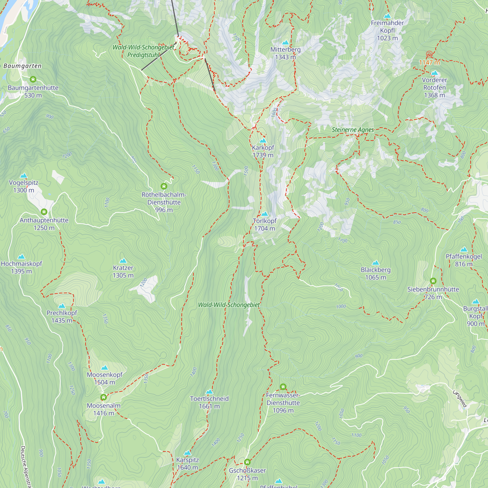 Bayerisches Rotes Kreuz Diensthütte Törlschneid map