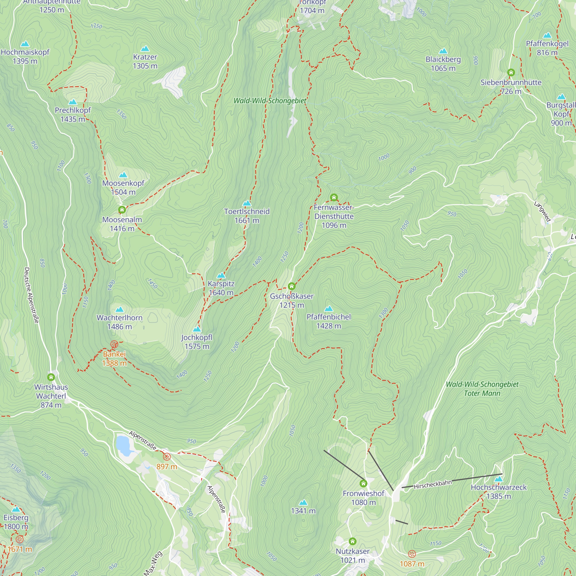 Mordau-Alm map
