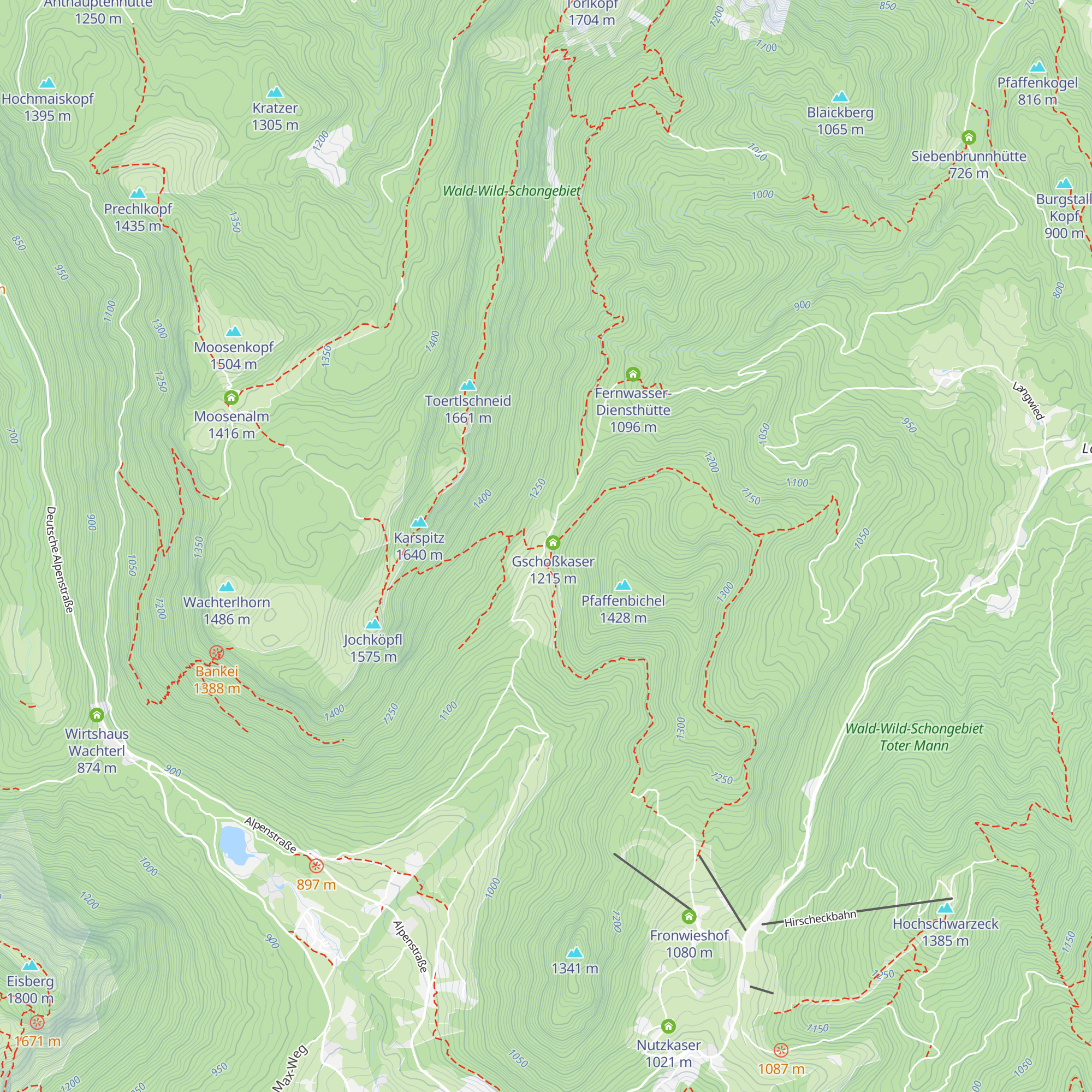 Mordau-Alm map