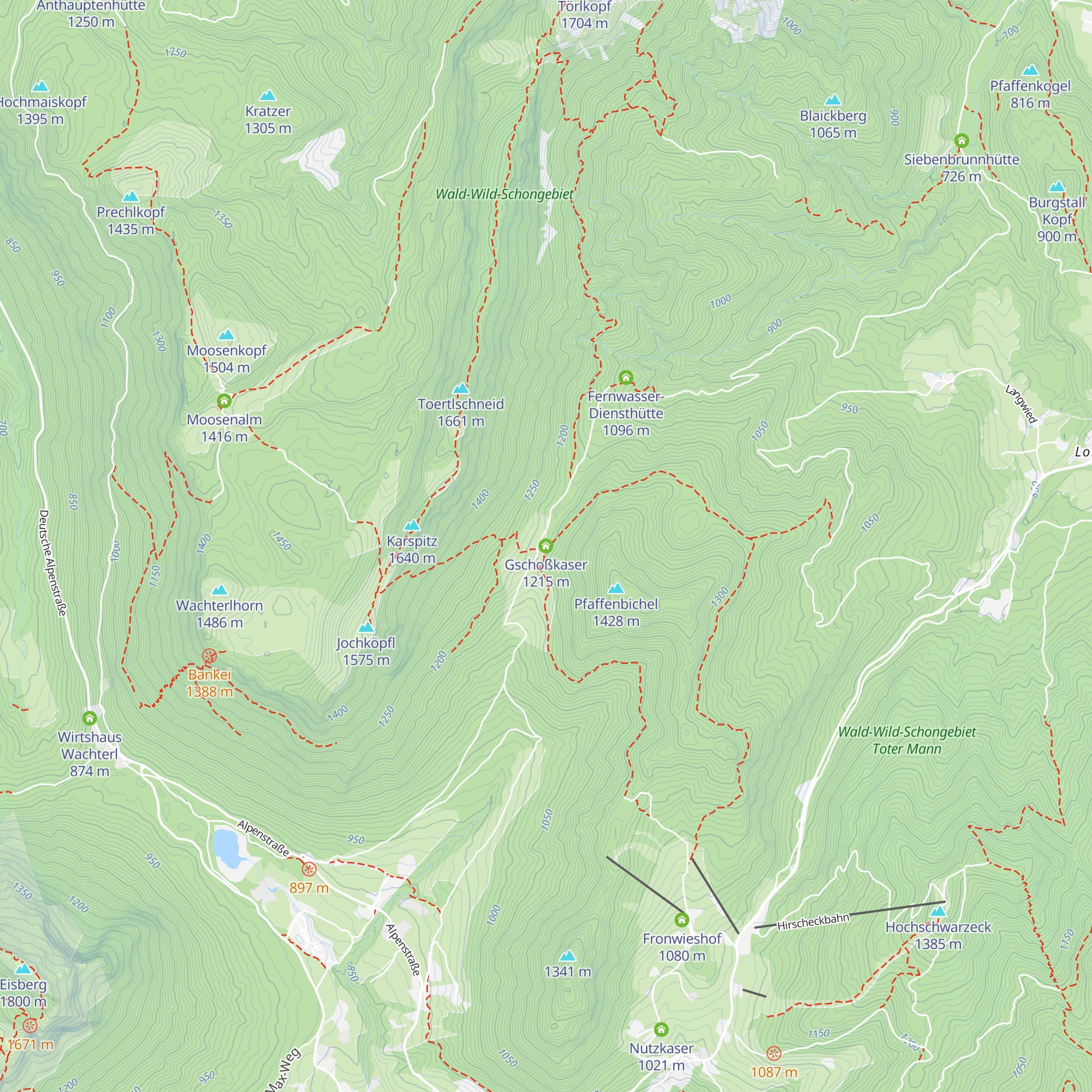 Gschoßkaser map