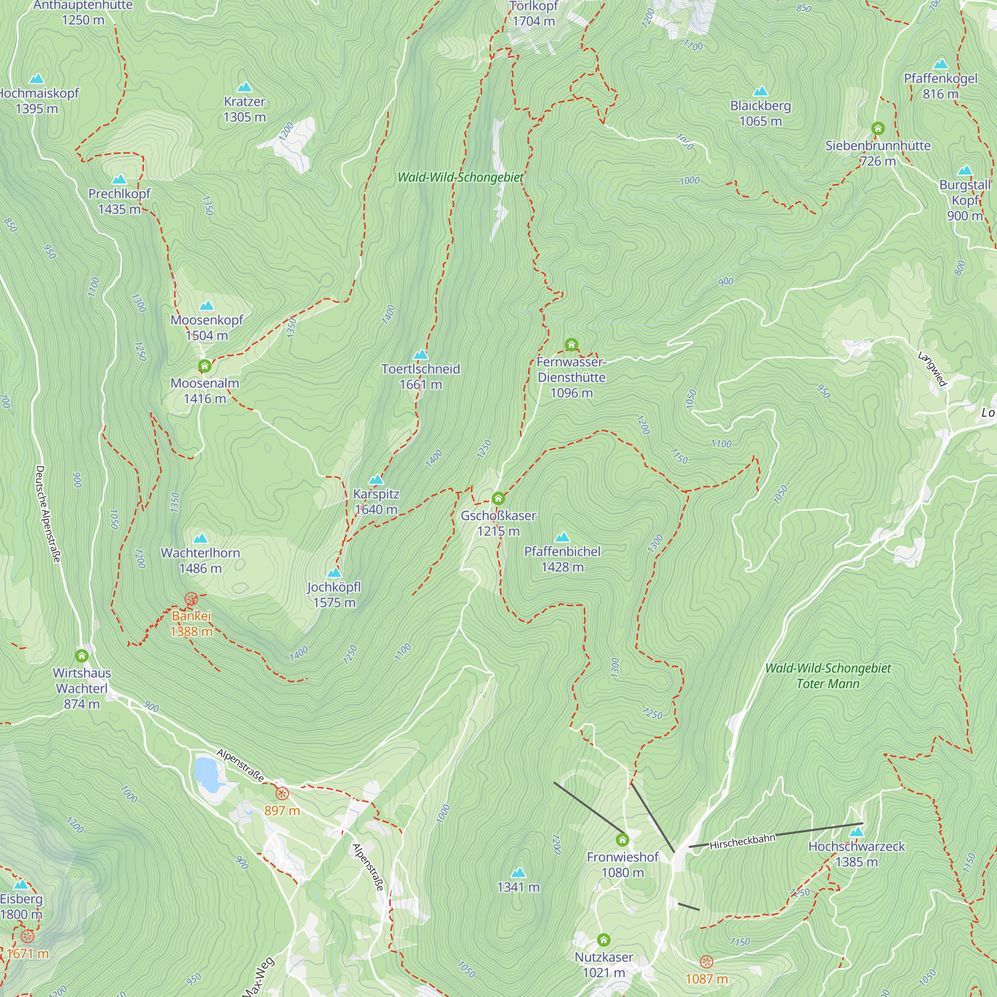 Gschoßkaser map