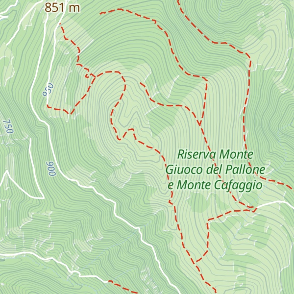 Map of Monte Giuoco del Pallone