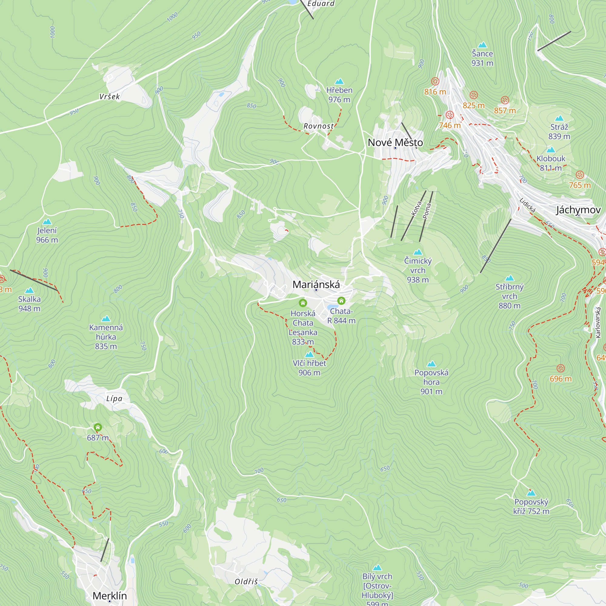 Horská Chata Lesanka map