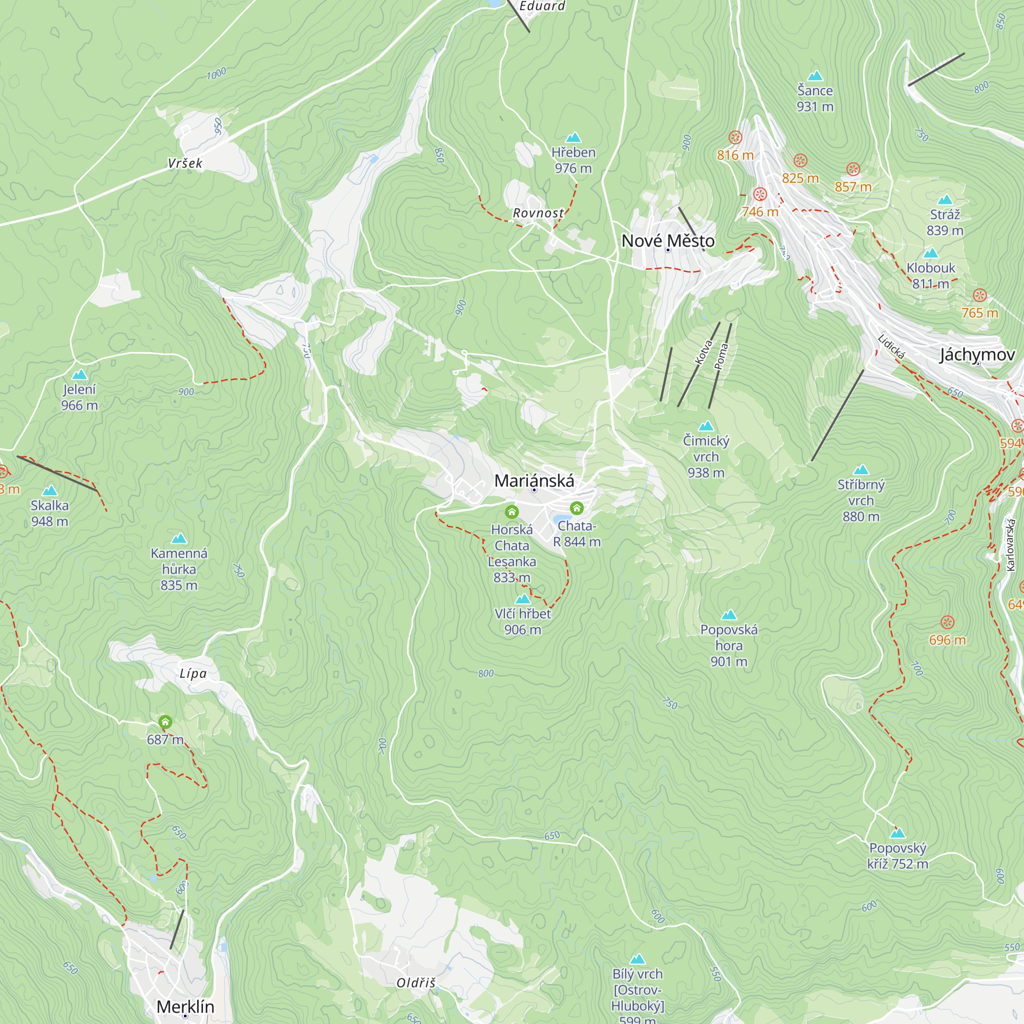 Horská Chata Lesanka map