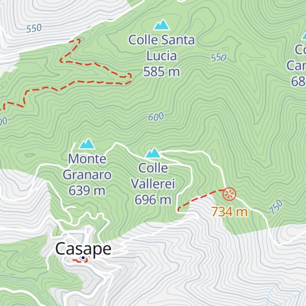 Map of Colle Vallerei