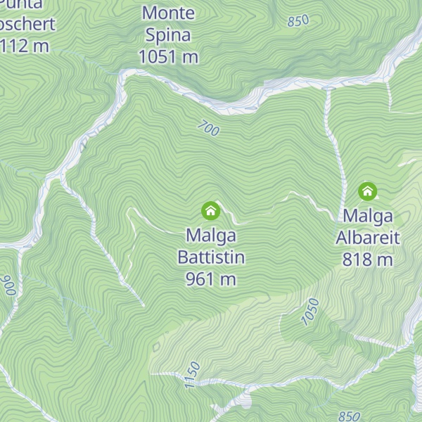 Map of Malga Battistin