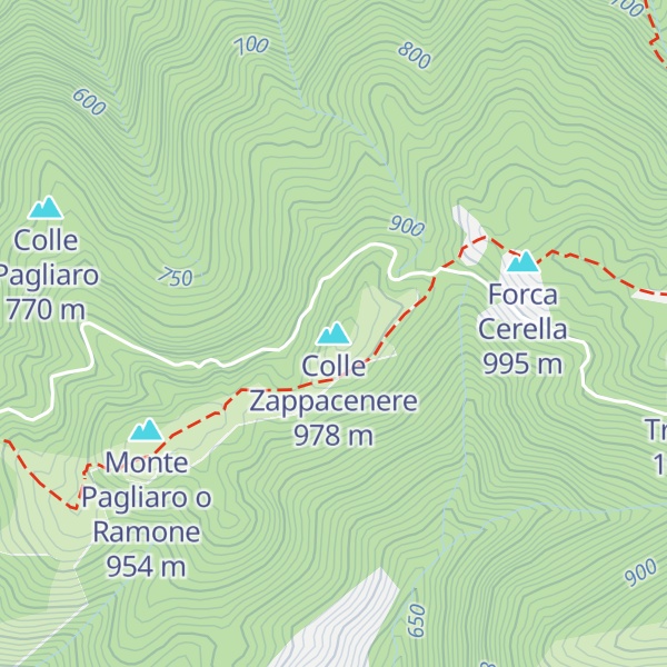 Map of Colle Zappacenere