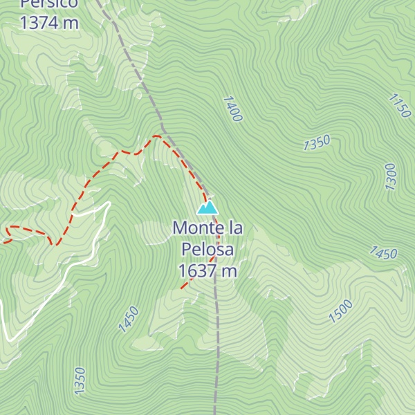 Map of Monte la Pelosa