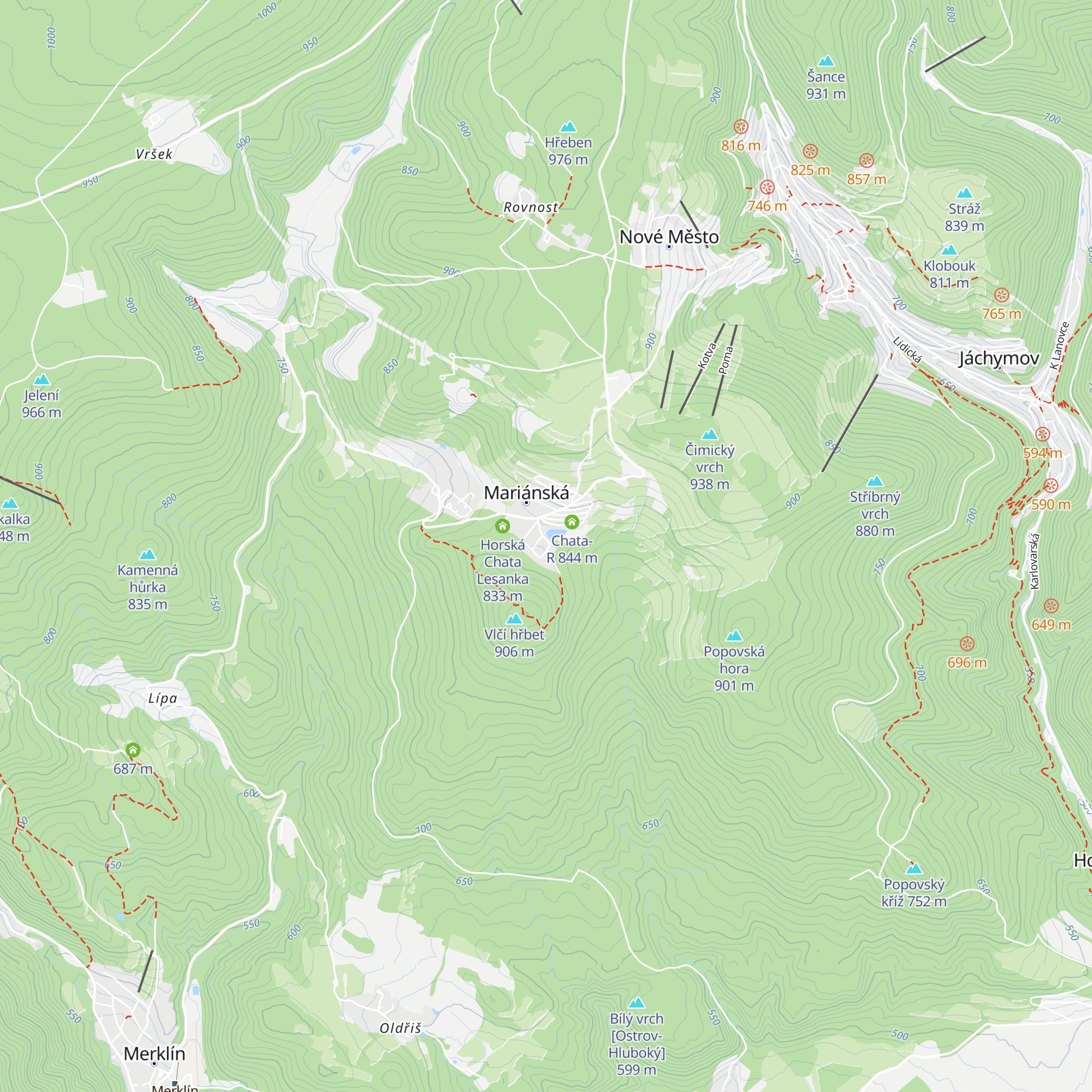 Chata Rybník map
