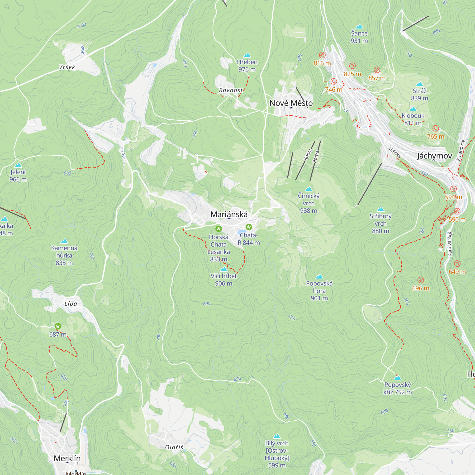 Chata Rybník map