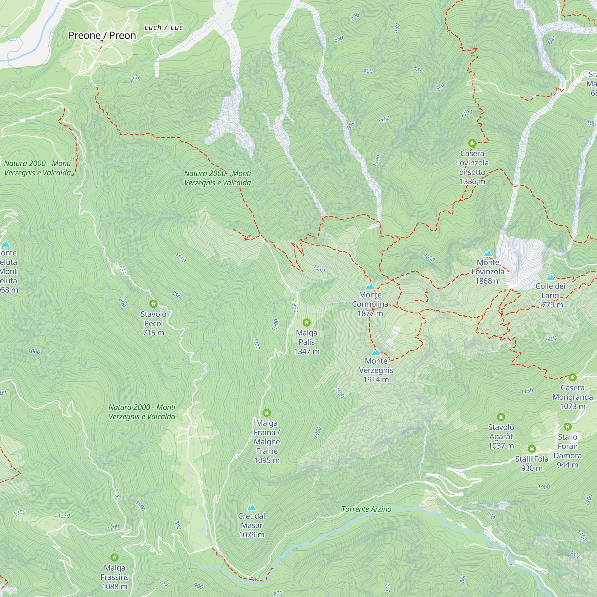 Ricovero Palis map