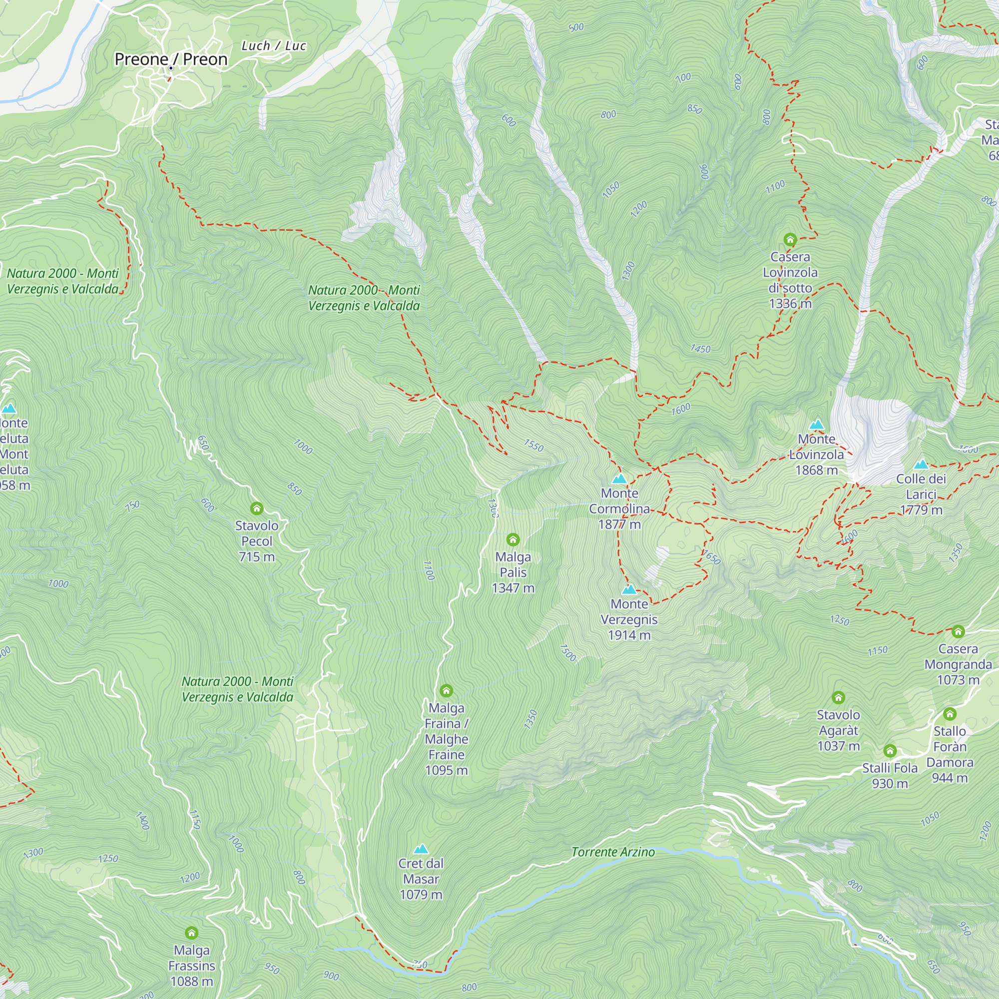 Ricovero Palis map