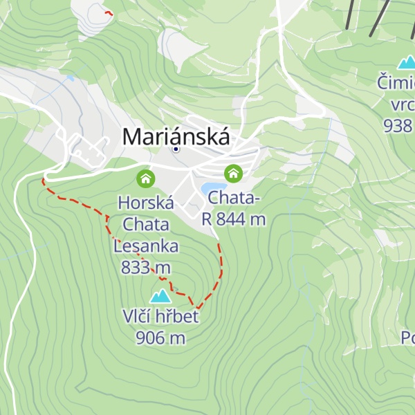 Map of Chata Spravedlnost