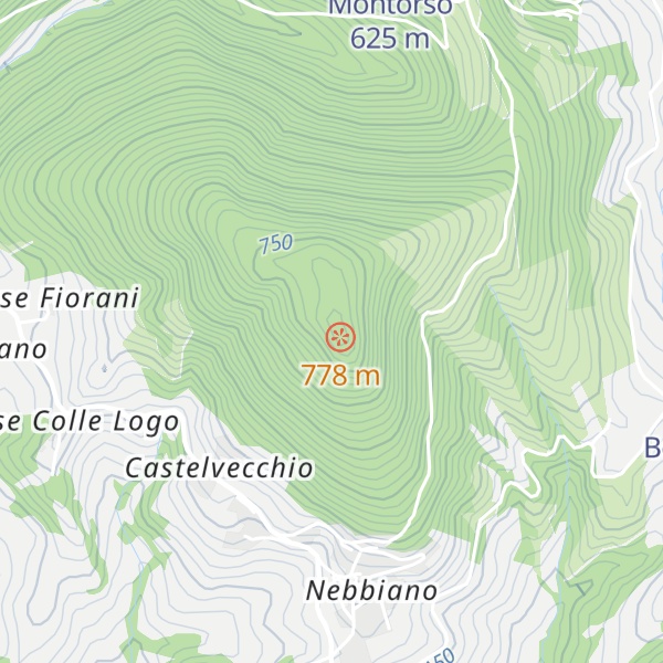 Map of Monte di Nebbiano