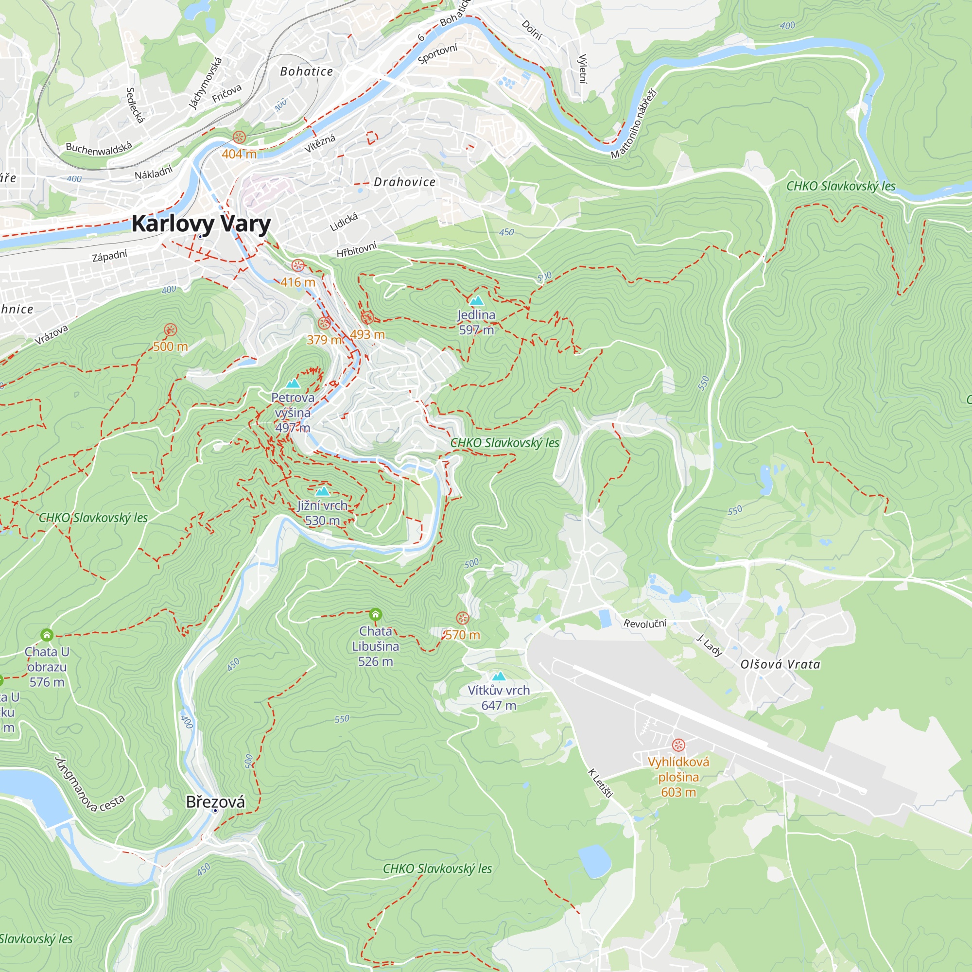 Chata U černé Marie map