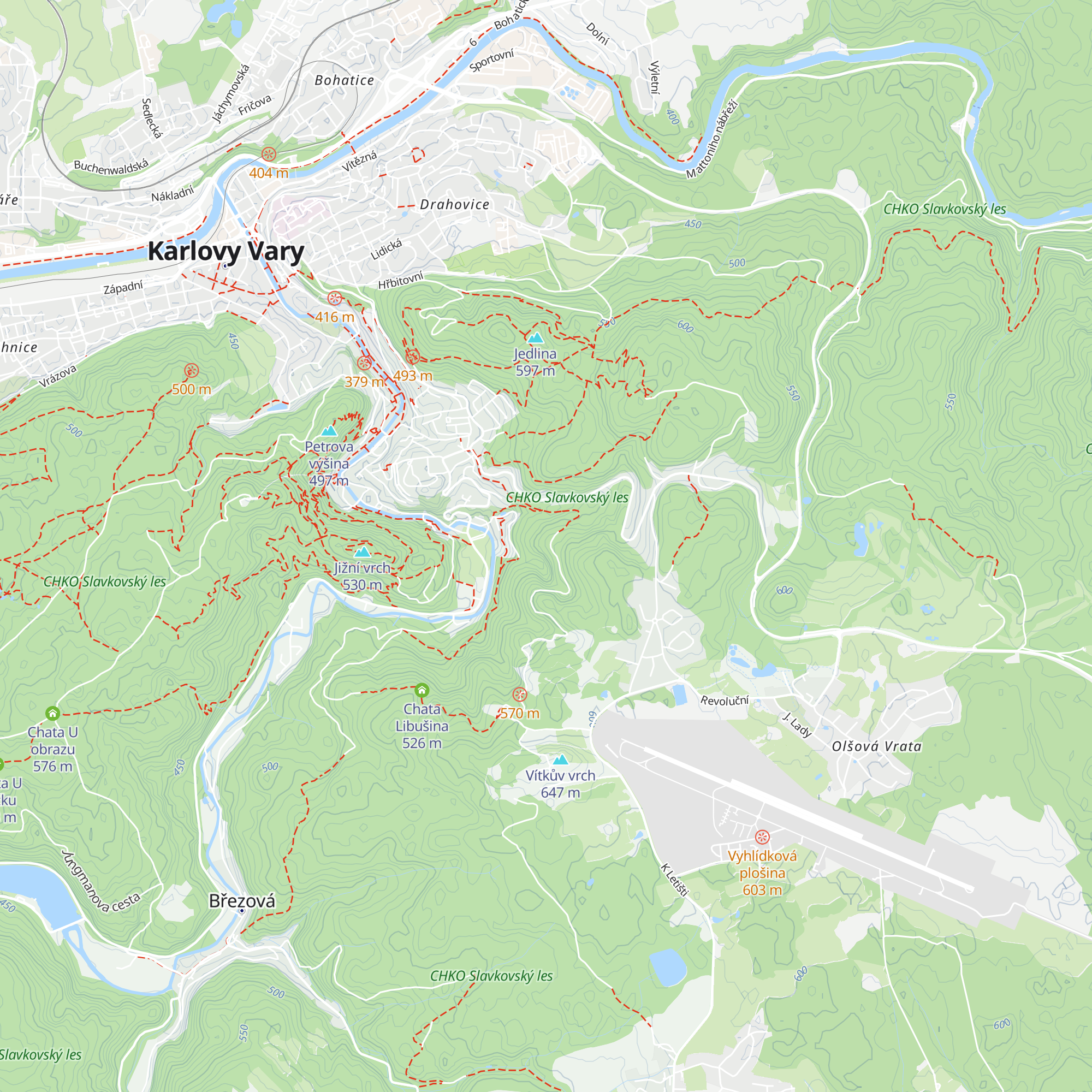 Chata U černé Marie map