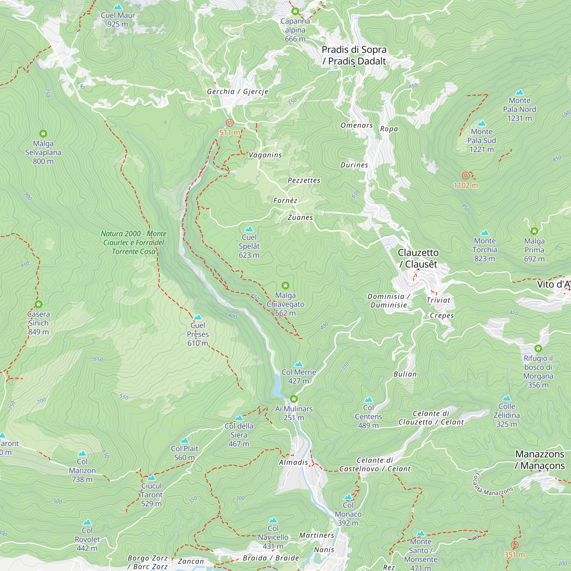Malga Chiavegato map