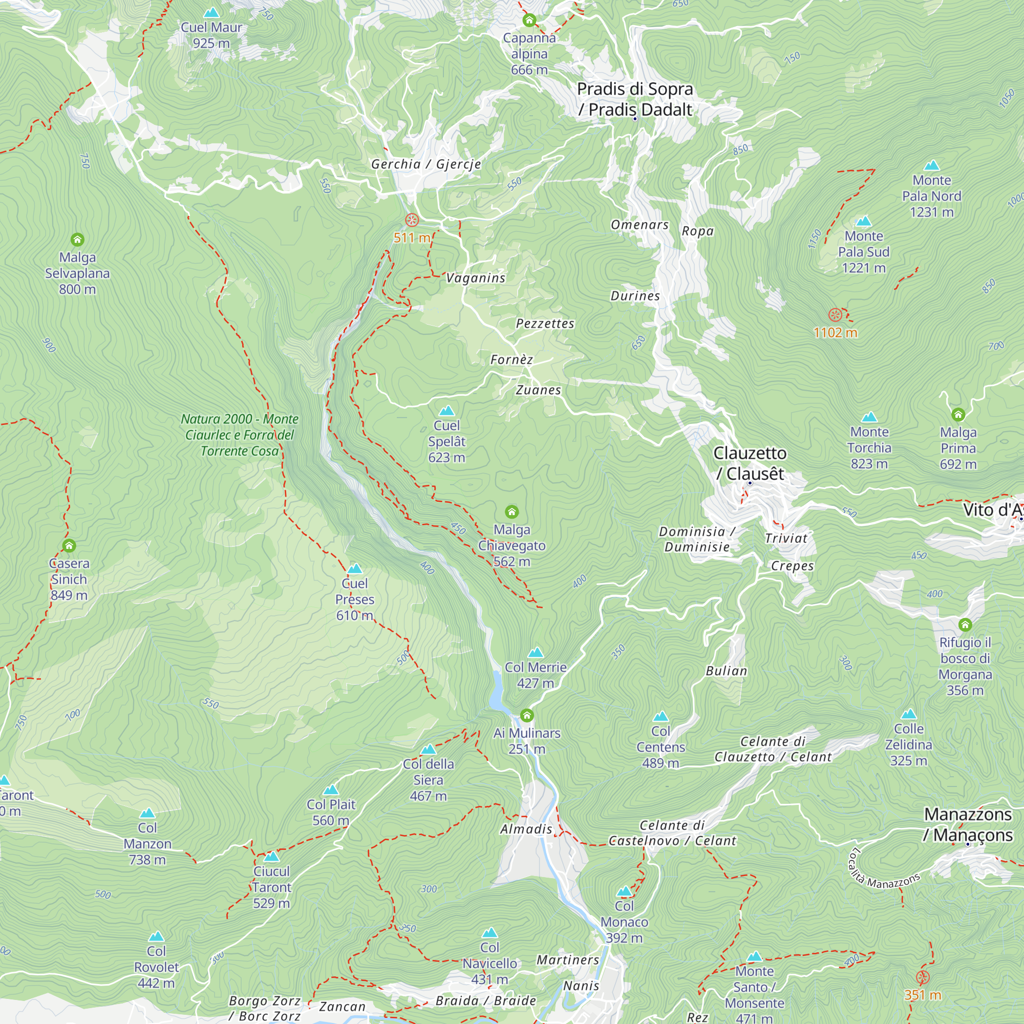 Malga Chiavegato map