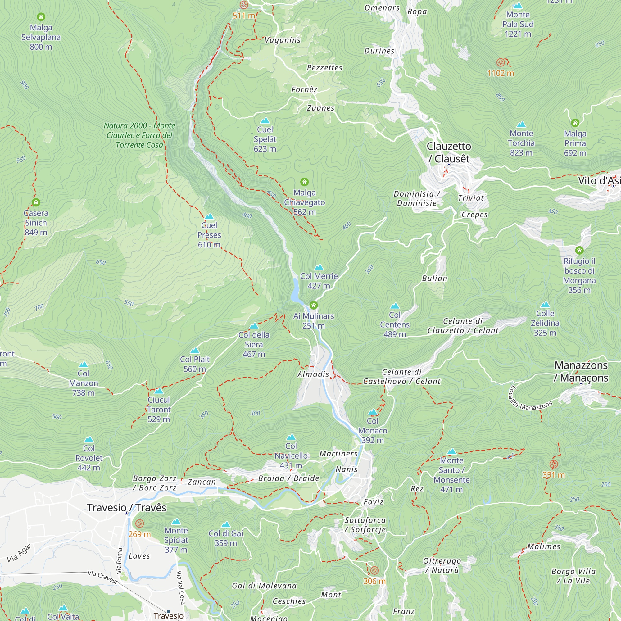 Centrale di Mulinars map