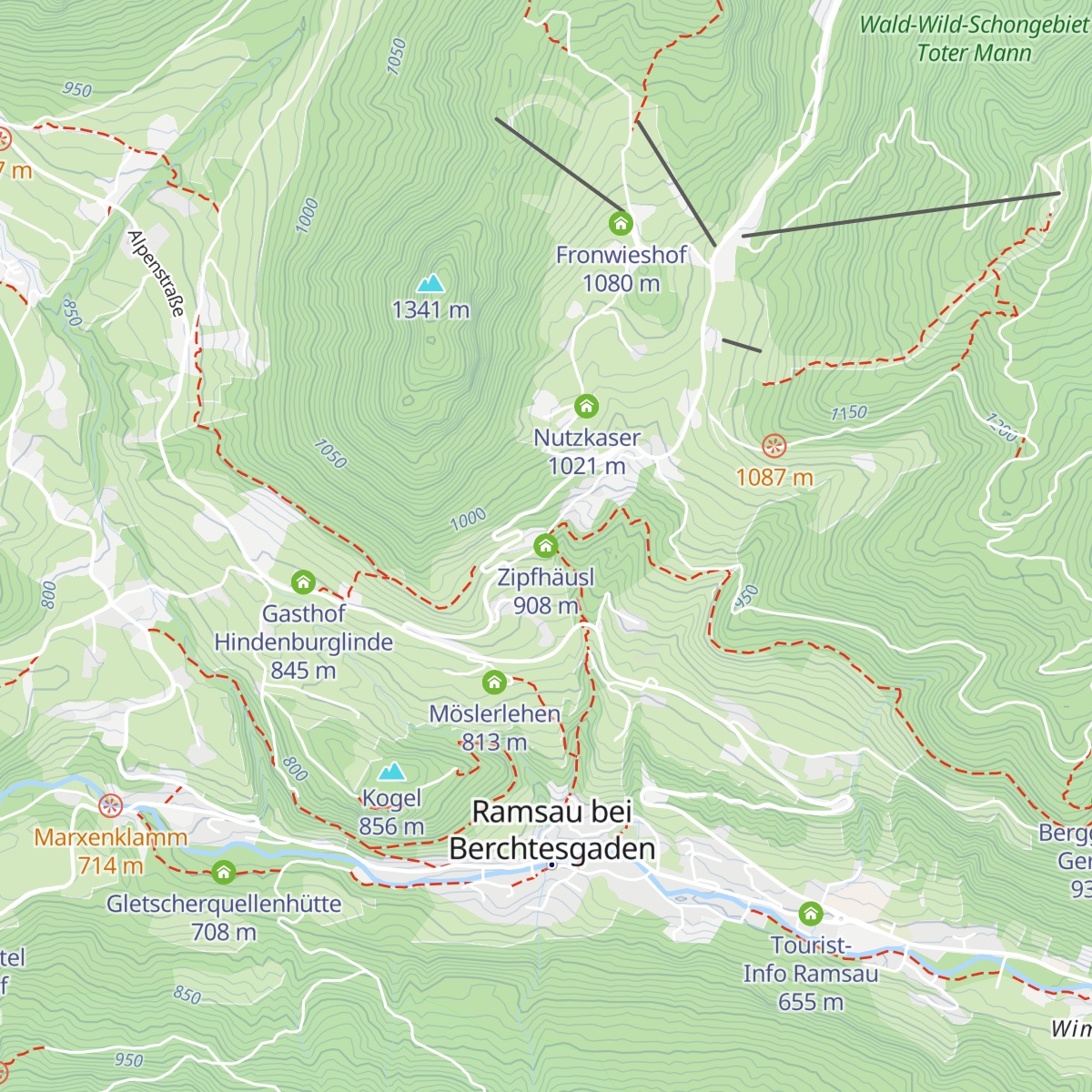 Zipfhäusl map