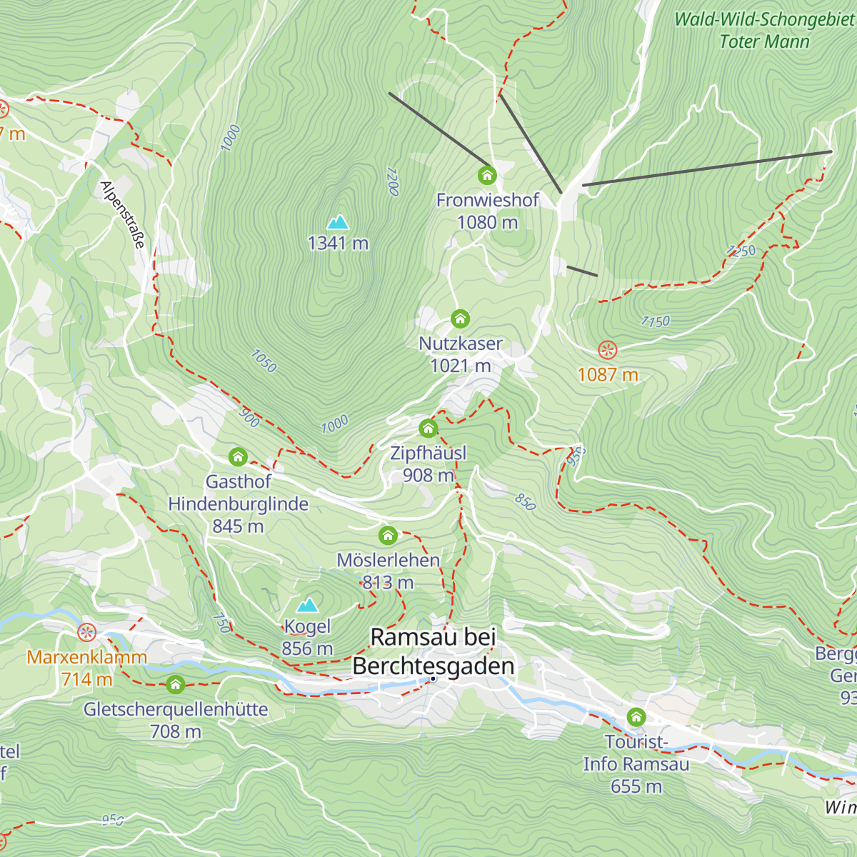Zipfhäusl map
