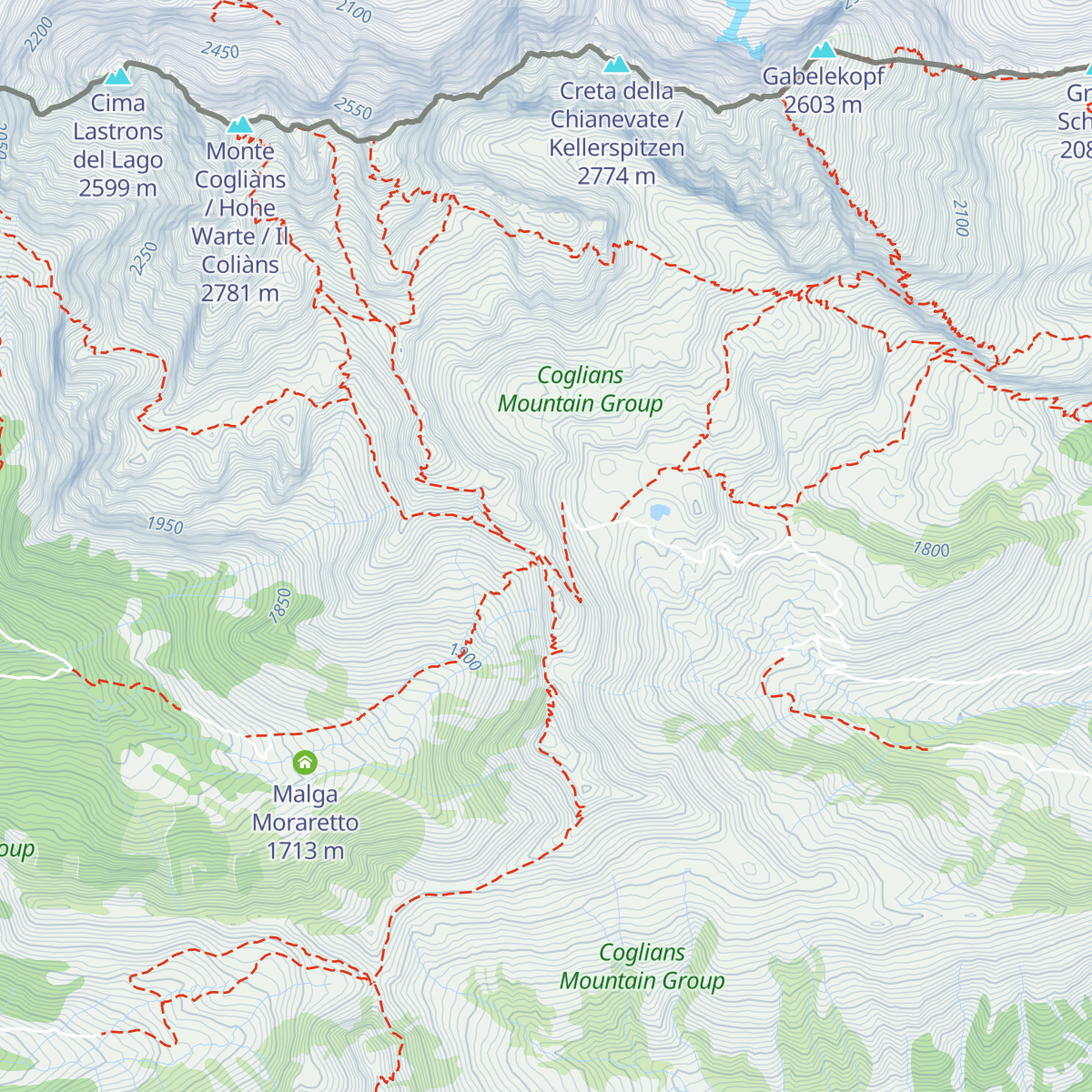 Rifugio Giovanni e Olinto Marinelli map
