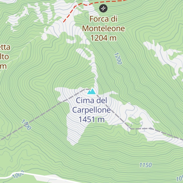 Map of Cima del Carpellone