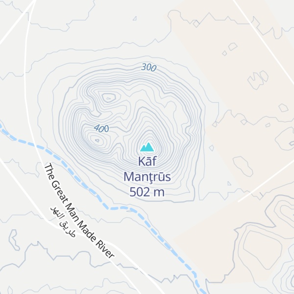 Map of Kāf Manţrūs