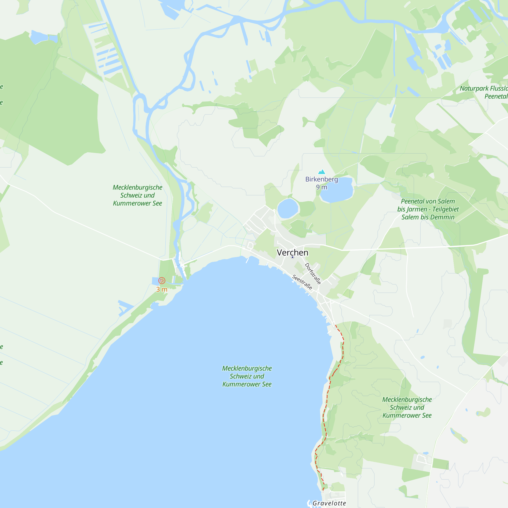 Abenteuer Peenetal Naturparkinfo Verchen map