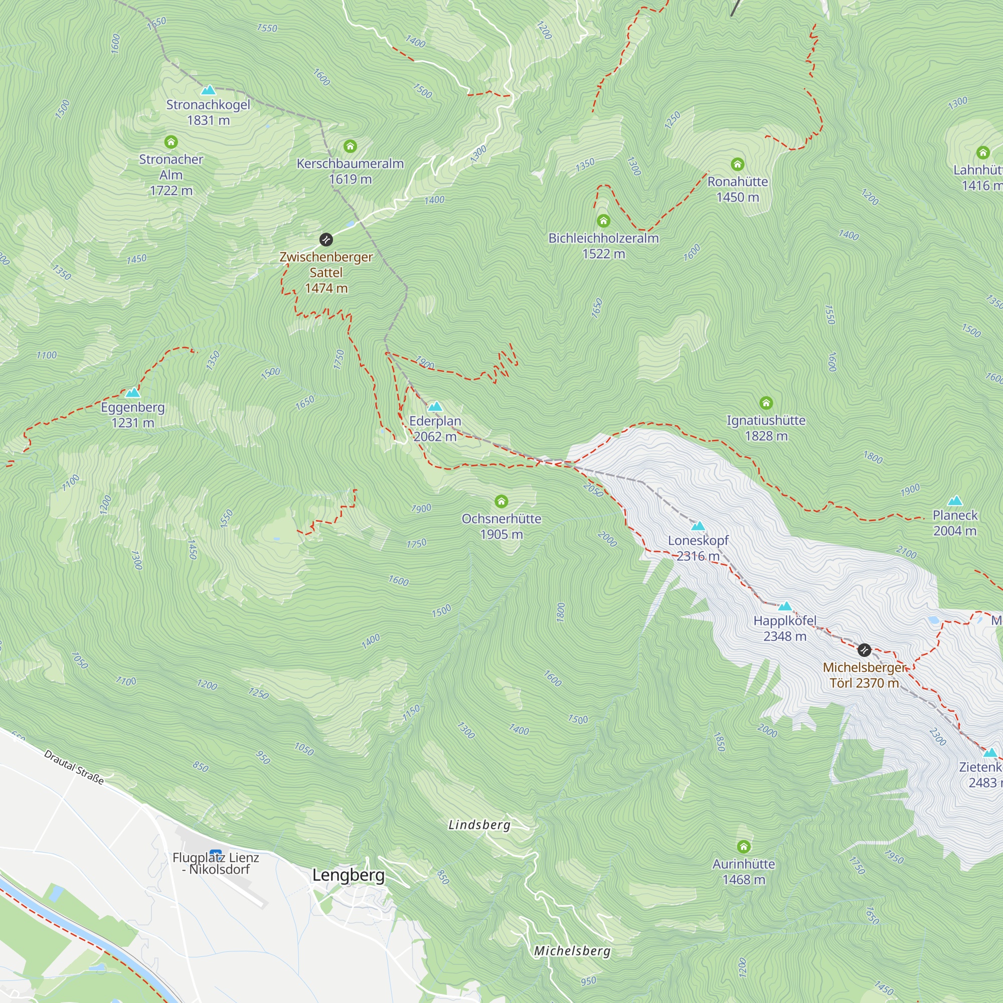 Ochsnerhütte map
