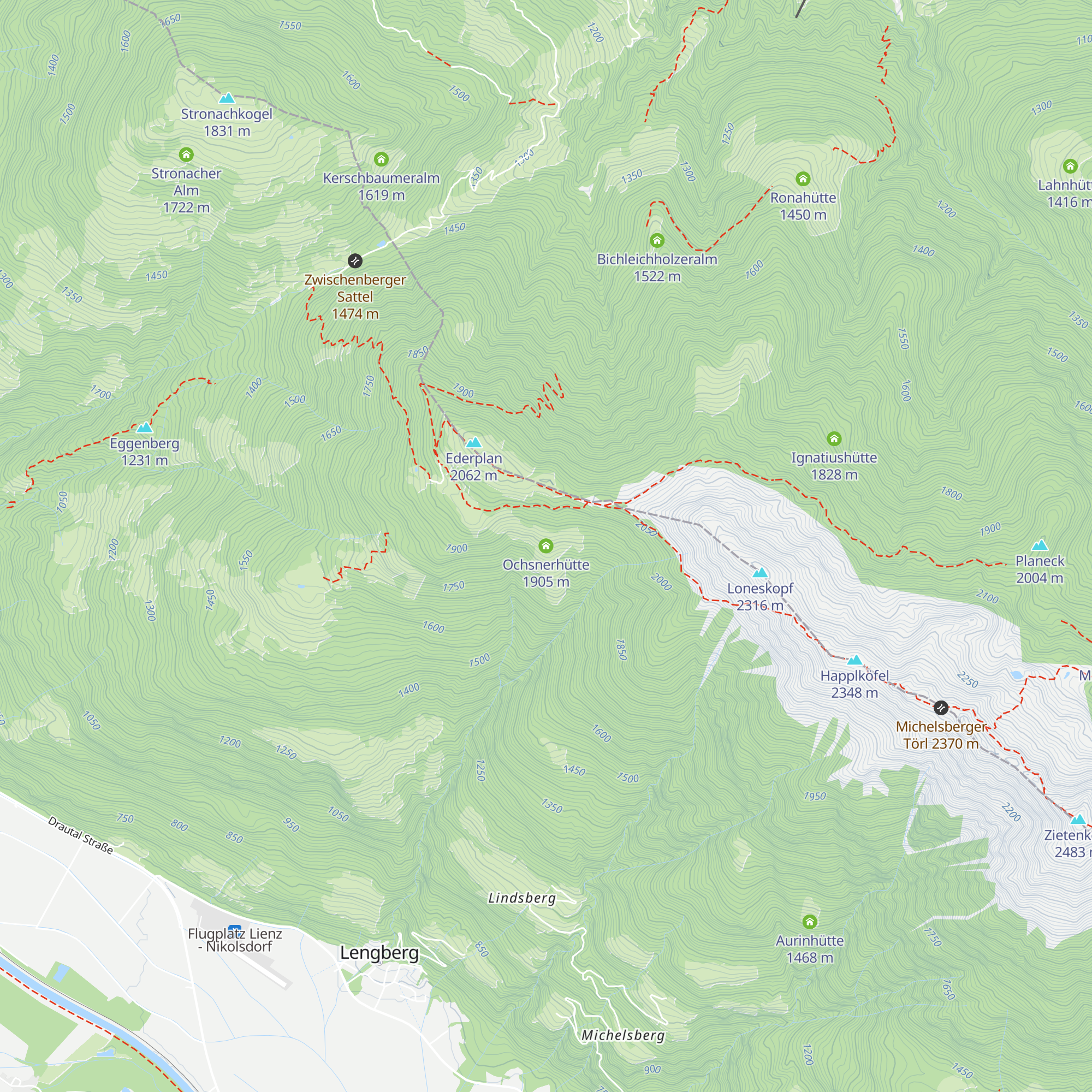 Ochsnerhütte map