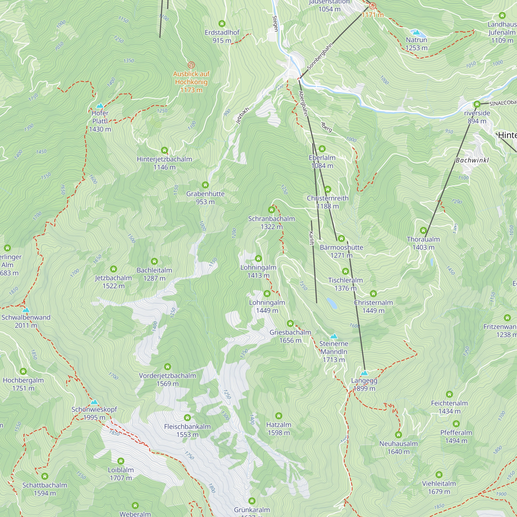 Lohningalm map