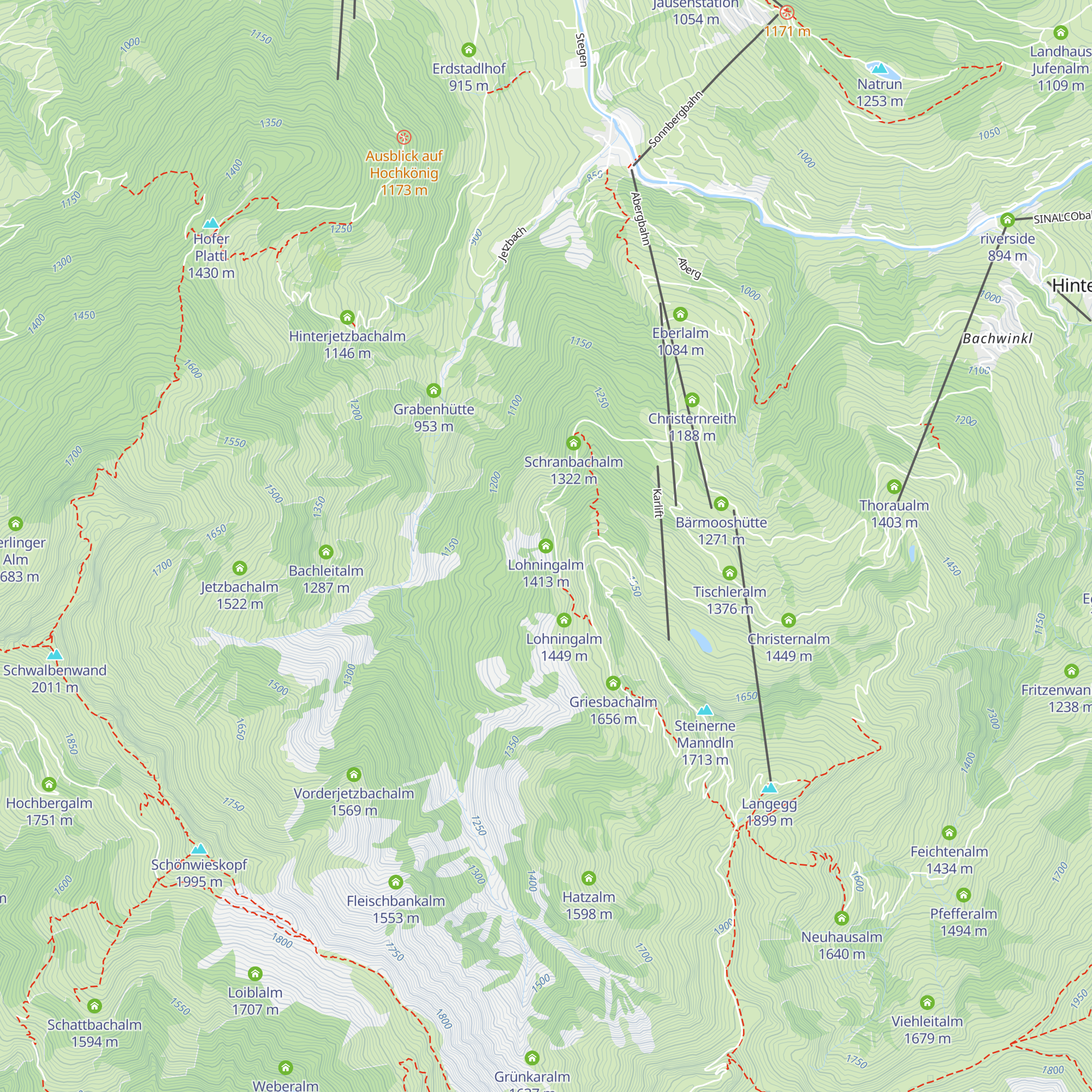 Lohningalm map