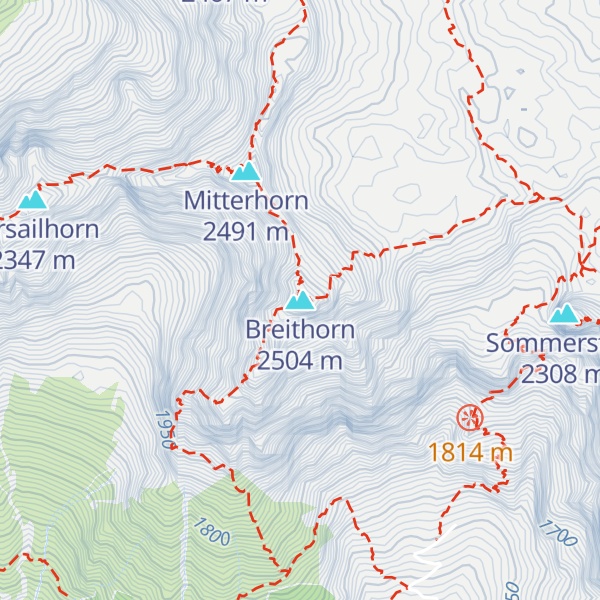 Map of Breithorn