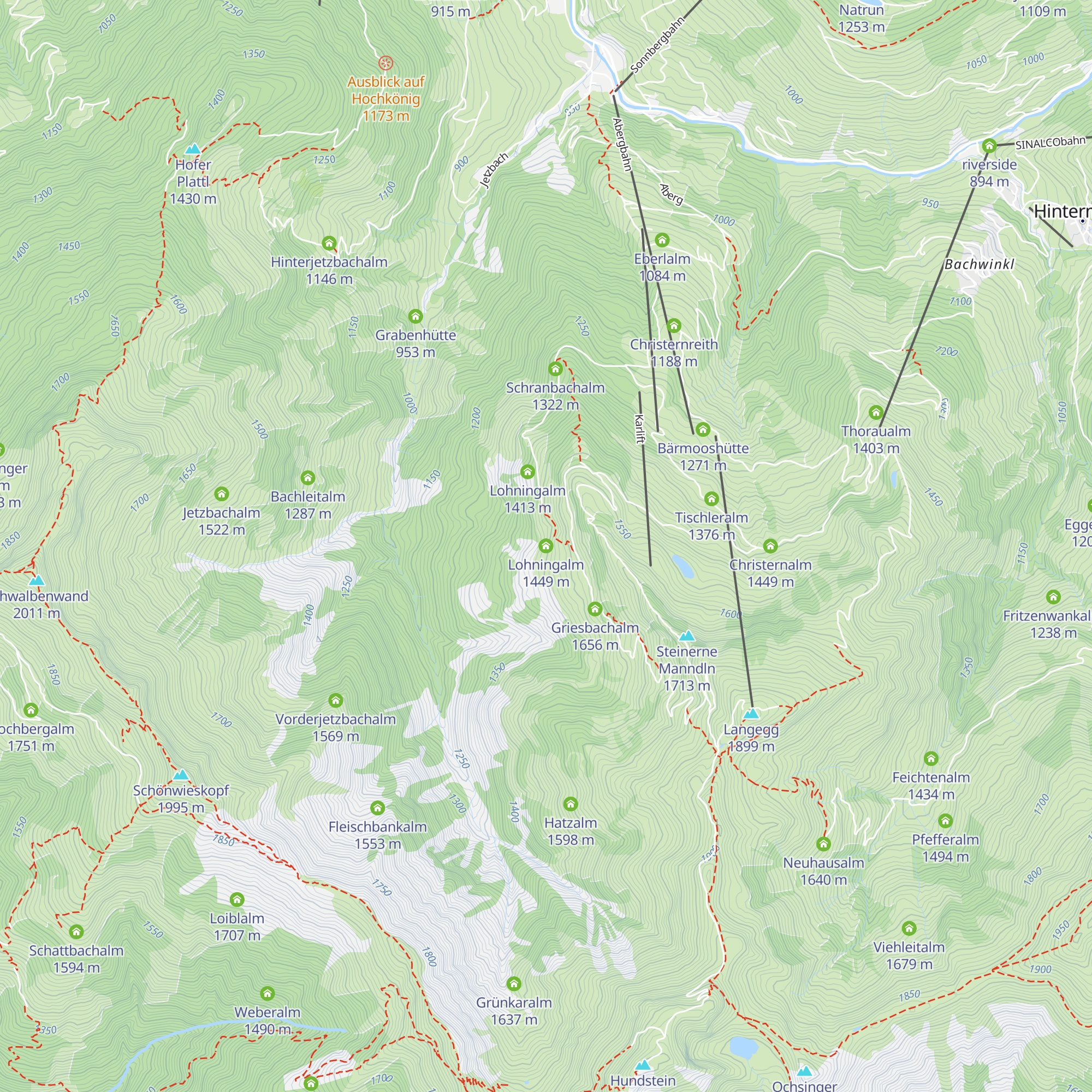 Lohningalm map