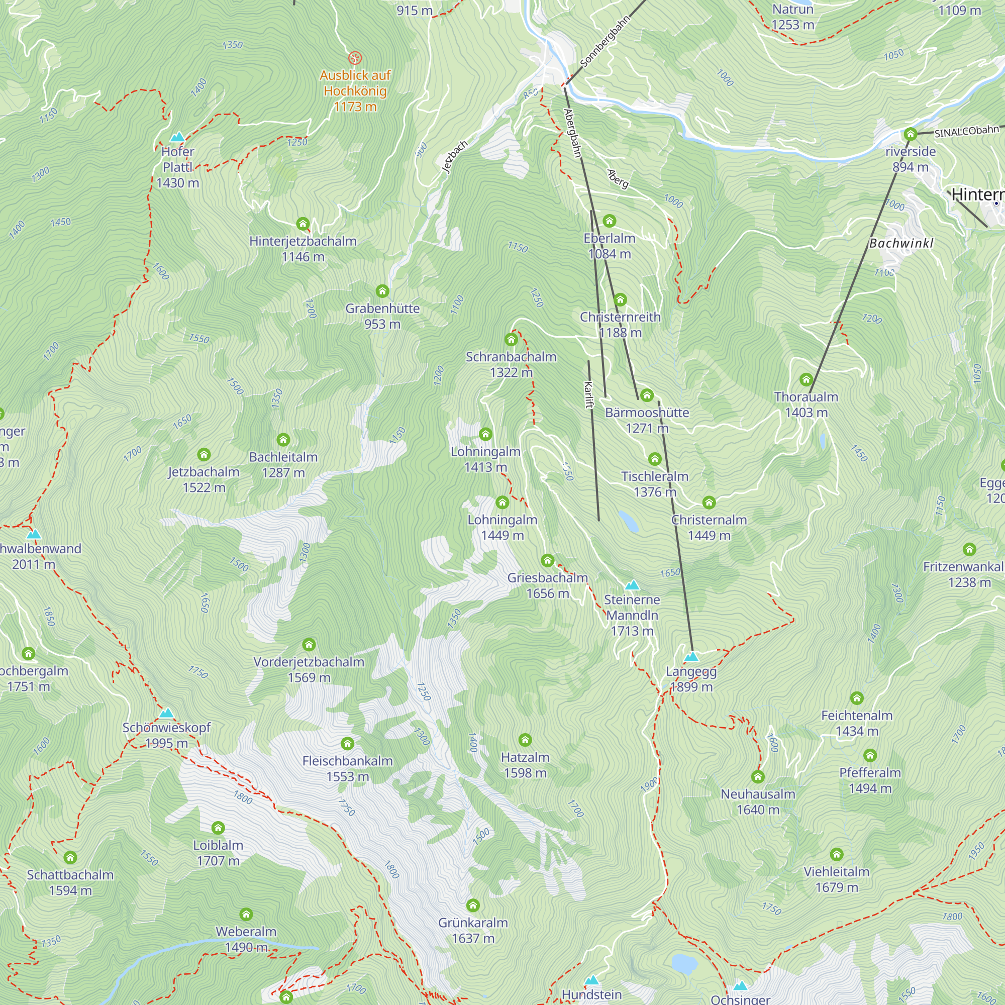 Lohningalm map
