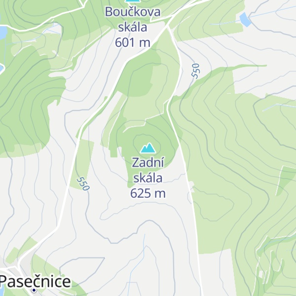 Map of Zadní skála